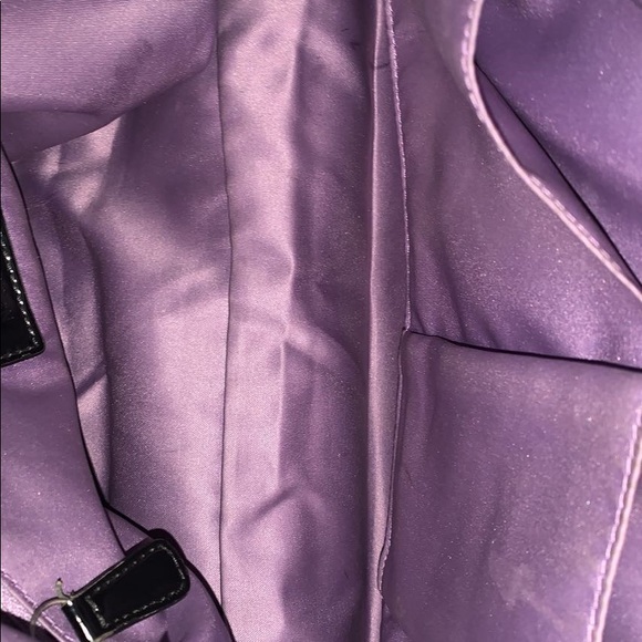Vintage coach bag with purple insides fabric - Picture 4 of 5